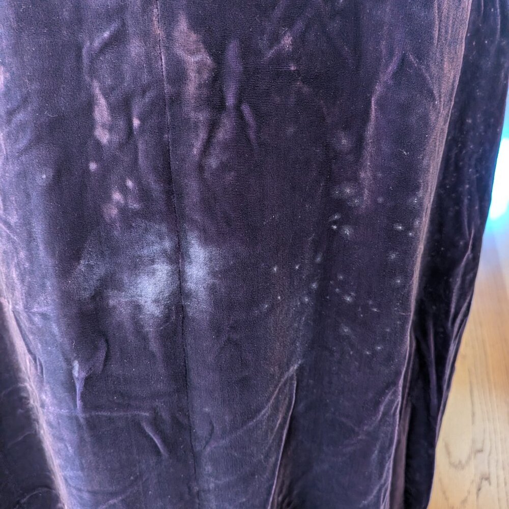 Vintage 80's Dusty Purple Silk Velvet Robe _ Feels like Luxury - Picture 7 of 7